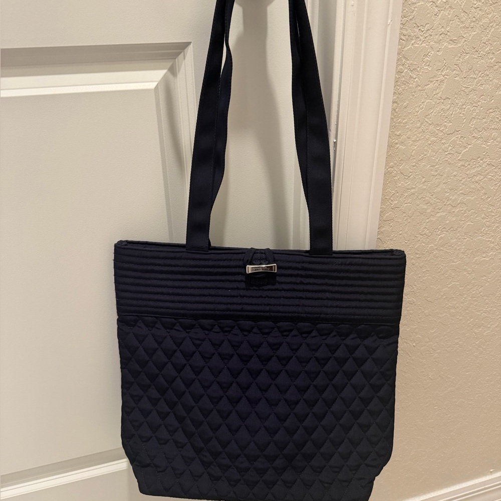 Vera Bradley Classic Quilted Vera Tote Navy Blue